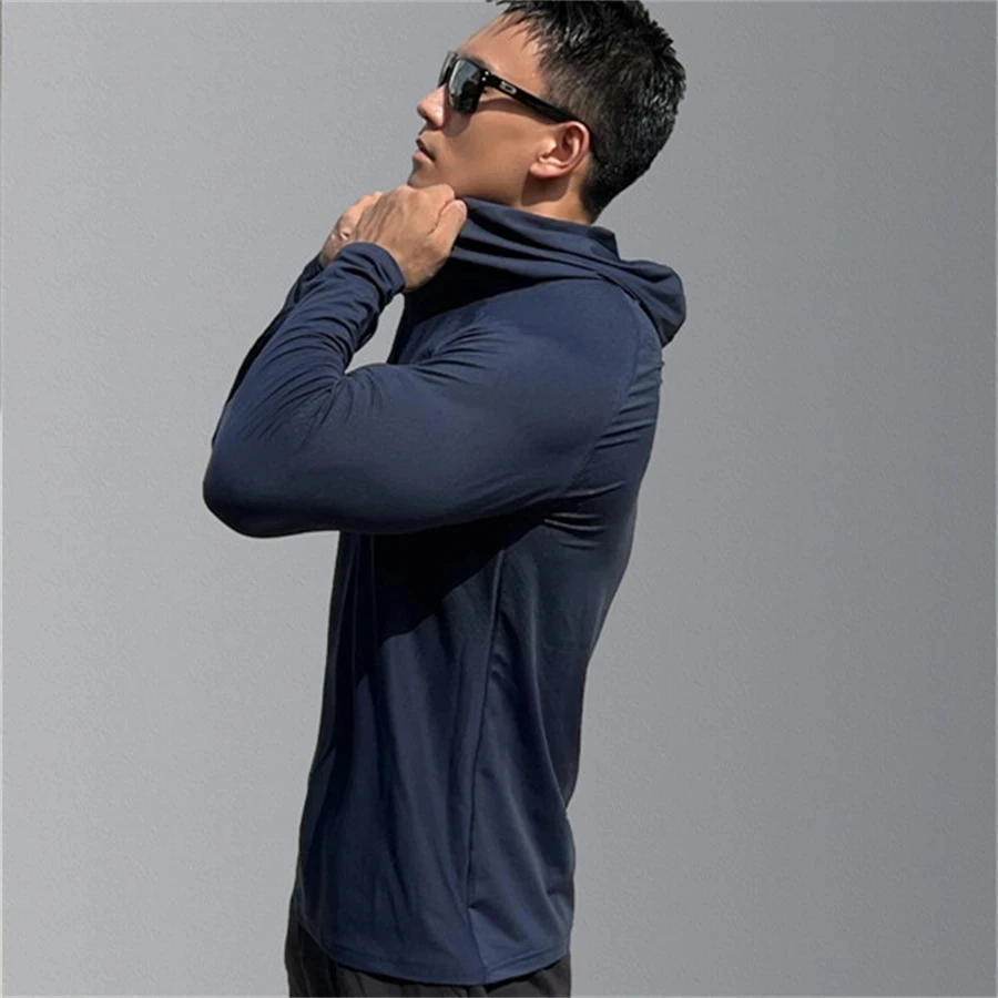 Men's Fitness Running Sports Hoodies Gym Joggers Hooded 2023 New Outdoor Sport Athletic Clothing Male Training Sweatshirt Tops - Image 6
