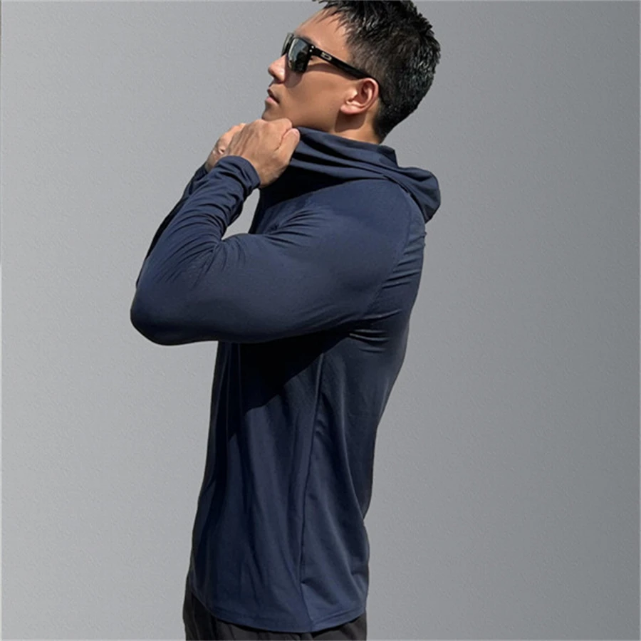 Men's Fitness Running Sports Hoodies Gym Joggers Hooded 2023 New Outdoor Sport Athletic Clothing Male Training Sweatshirt Tops - Image 14