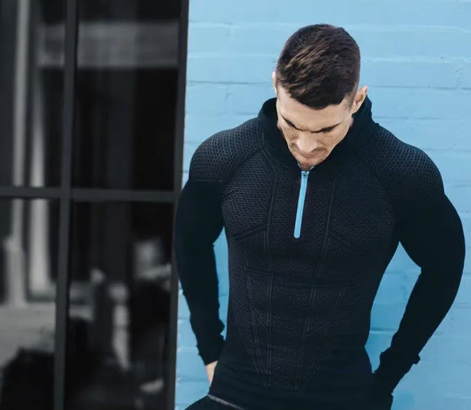 Gym Zipper Hoodie 1.0 Fitness Long Sleeve Men's Autumn/winter Classic Super Hero Cycling Running Speed Dry Hoodie Long T-shirt - Image 33