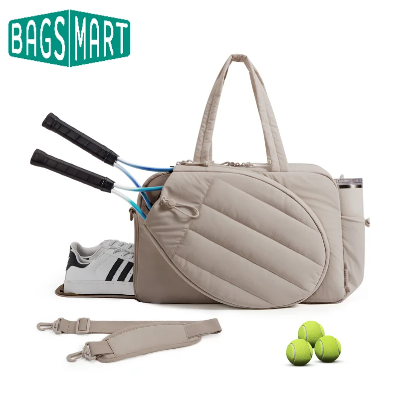 BAGSMART Sport Bag For Tennis Sports Gym Duffle Bags with Shoe Compartment Wet Pocket Overnight Weekend Travel Bag
