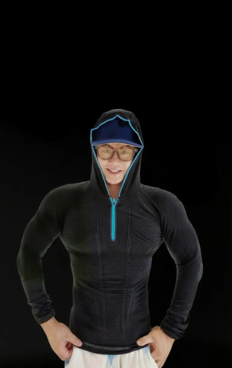 Gym Zipper Hoodie 1.0 Fitness Long Sleeve Men's Autumn/winter Classic Super Hero Cycling Running Speed Dry Hoodie Long T-shirt - Image 5