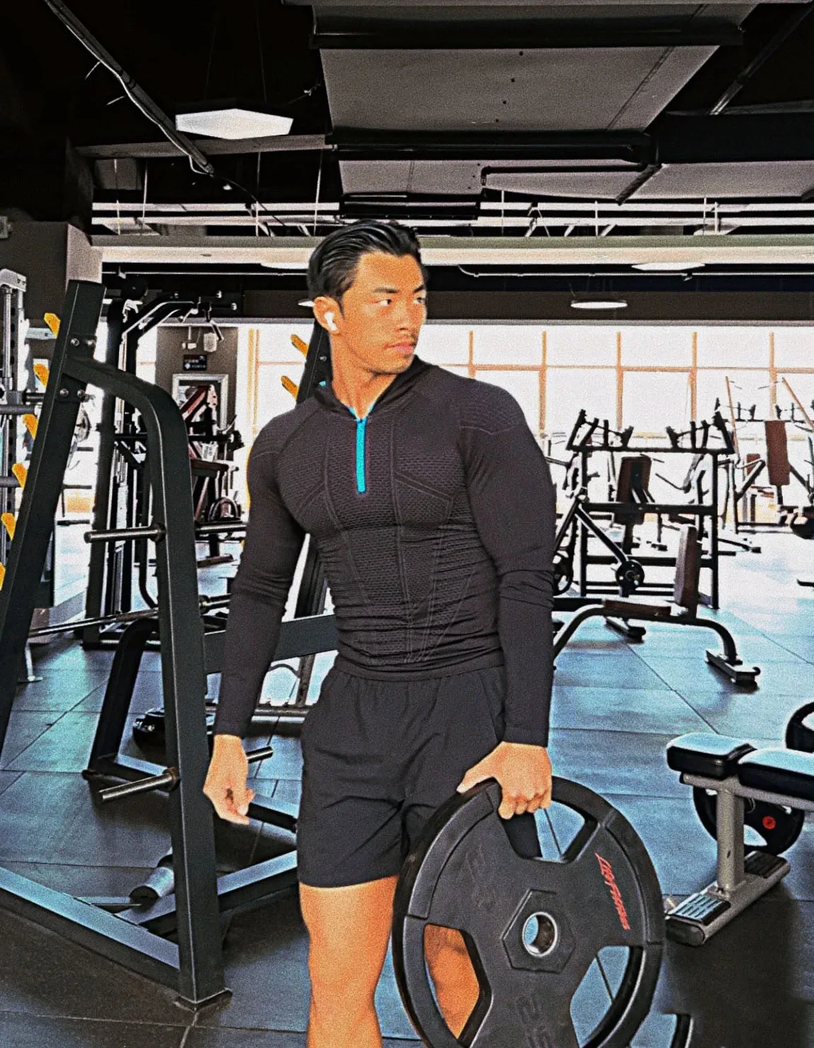 Gym Zipper Hoodie 1.0 Fitness Long Sleeve Men's Autumn/winter Classic Super Hero Cycling Running Speed Dry Hoodie Long T-shirt - Image 25