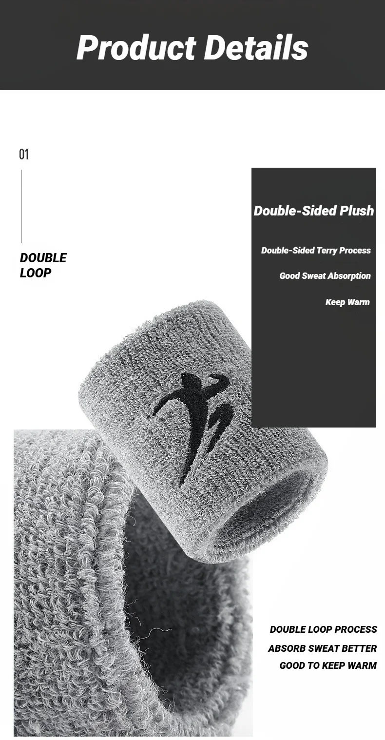 Fashion Sports Wristbands For Men And Women Running Basketball Fitness Tennis Badminton Towels Breathable Sweat Absorbing - Image 16
