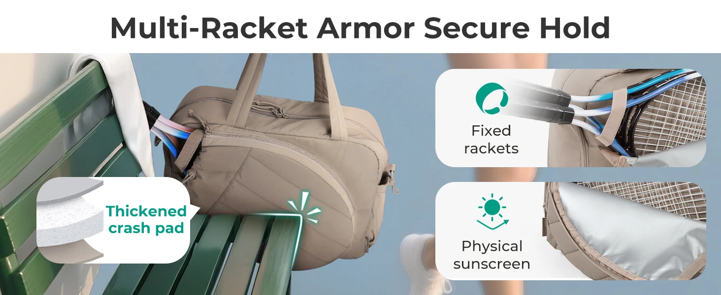 BAGSMART Sport Bag For Tennis Sports Gym Duffle Bags with Shoe Compartment Wet Pocket Overnight Weekend Travel Bag - Image 12