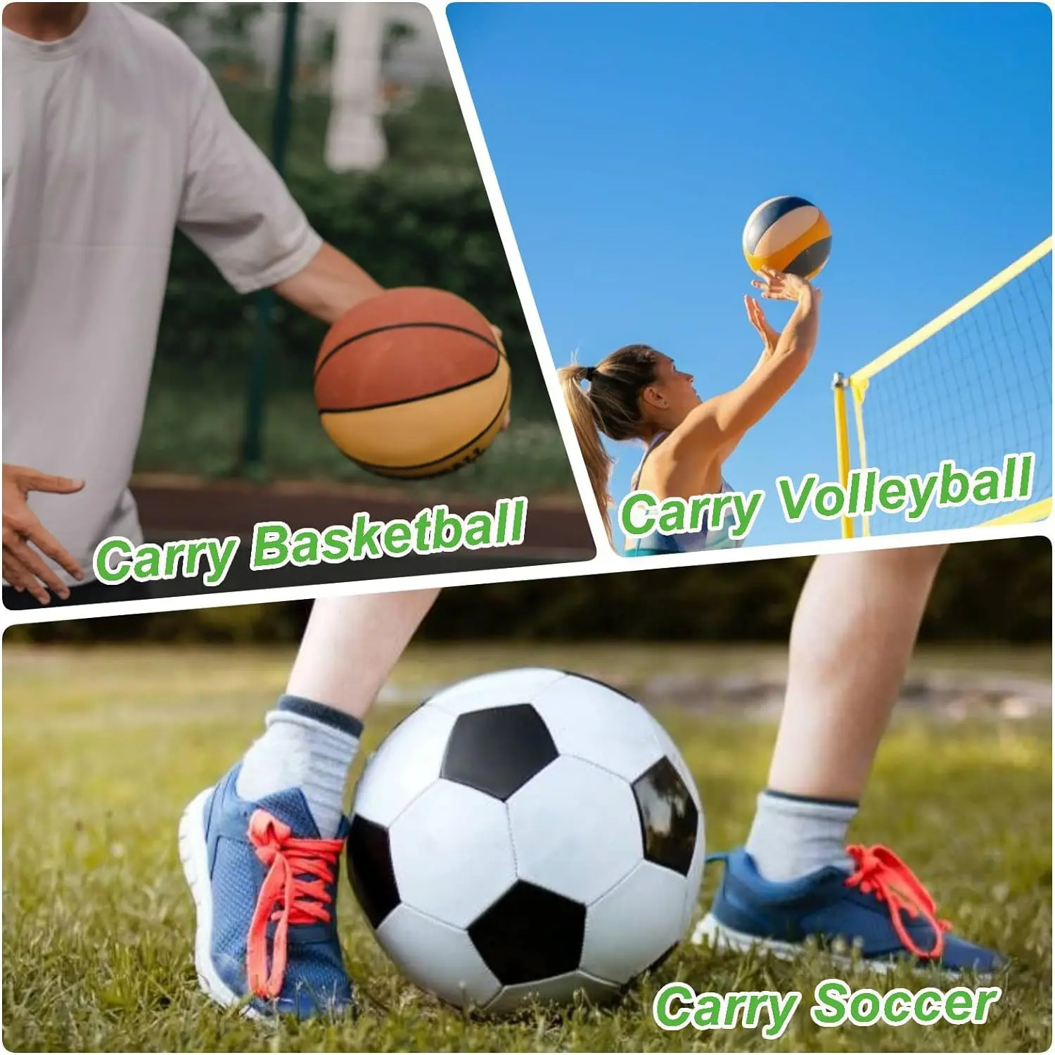 Portable Drawstring Basketball Backpack Mesh Bag Football Soccer Volleyball Ball Storage Bags Outdoor Sports Traveling Gym Yoga - Image 4