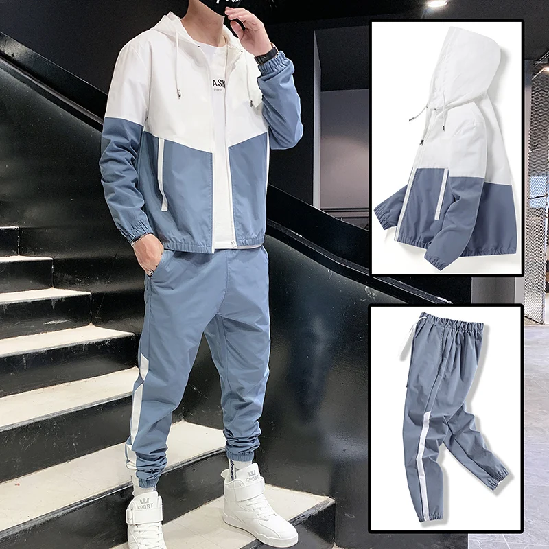 2025 Men Tracksuit Casual Joggers Hooded Sportswear Jackets And Pants 2 Piece Sets Hip Hop Running Sports Suit - Image 13