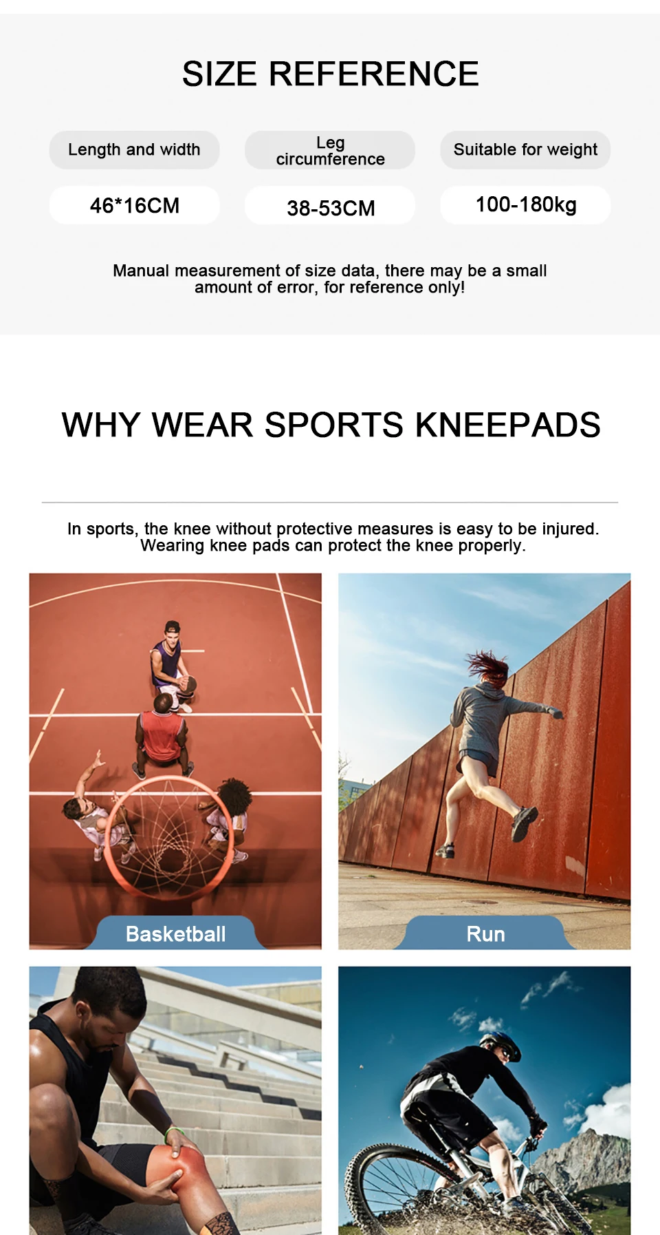 AOLIKES Sport Full Leg Compression Sleeves Knee Braces Support Protector for Weightlifting Arthritis Joint Pain Relief - Image 15