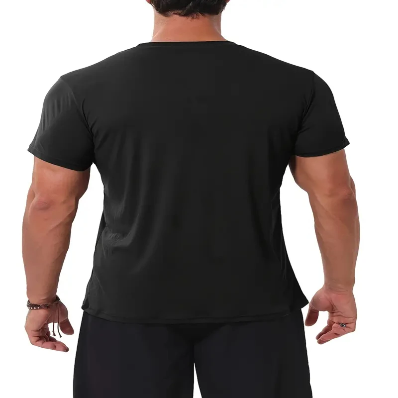 Men Women Quick Dry Short Sleeve Sport T Shirt Gym Jerseys Fitness Shirt Trainer Running T-Shirt Teenager Breathable Sportswears - Image 2
