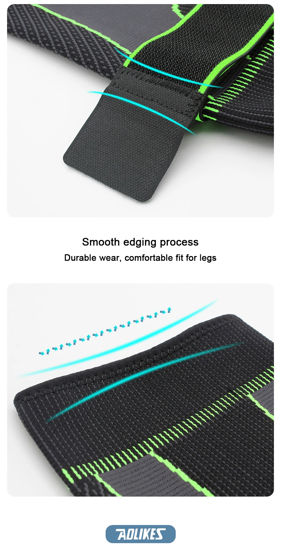 AOLIKES Sport Full Leg Compression Sleeves Knee Braces Support Protector for Weightlifting Arthritis Joint Pain Relief - Image 18