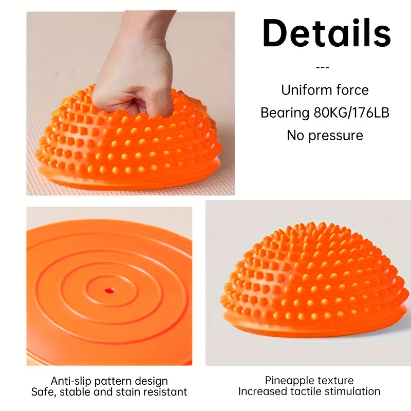 4-Pack Non-Slip PVC Balance Balls with Air Pump - Multi-Color Stability Balls for Yoga, Pilates, Gym & Tactile Relax | Foot Massage, Sensory Play & Balance Training | Ideal for Fitness, Easter, Mother’s Day Gifts, Pilates Accessories | Textured Grip Enhan - Image 6