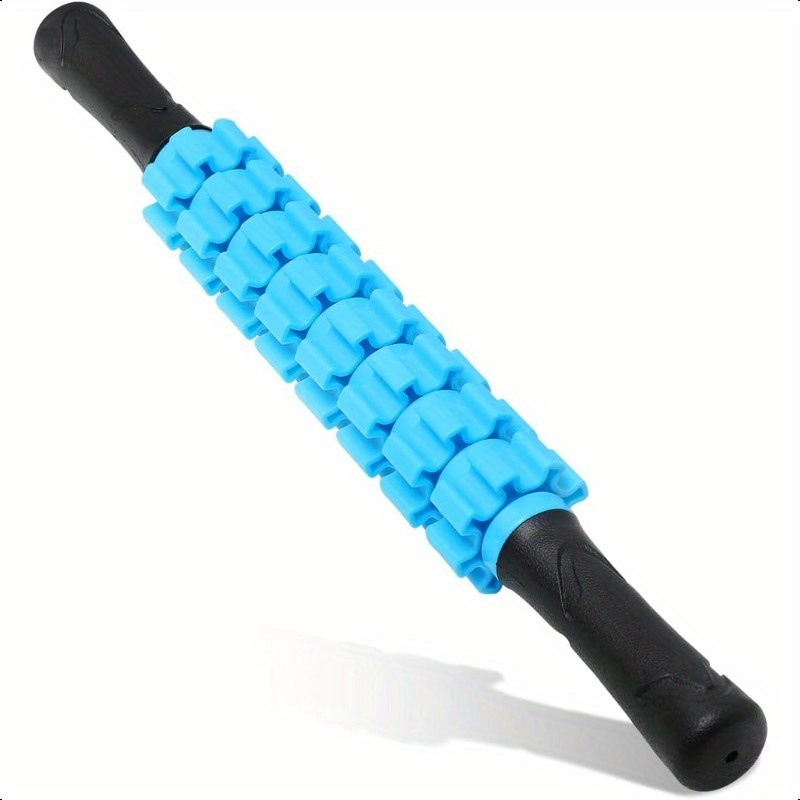 Deep Tissue Muscle Roller Stick for Legs, Calf, Thigh & Neck - Blue Sponge Relax Tool for Post-Workout Relief, Trigger Point Massage & Muscle Recovery - Durable PE/TPE Design, Workout Accessories