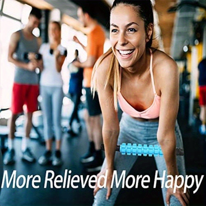 Deep Tissue Muscle Roller Stick for Legs, Calf, Thigh & Neck - Blue Sponge Relax Tool for Post-Workout Relief, Trigger Point Massage & Muscle Recovery - Durable PE/TPE Design, Workout Accessories - Image 2