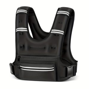 Weighted Vest for & 8/12/16/20lbs Heavy Duty Weighted Jacket with Weighted Vest for Running, Gym Workouts, Strength Training - Core Strength & Bone Health, Snap Closure Fitness Apparel (Unisex)