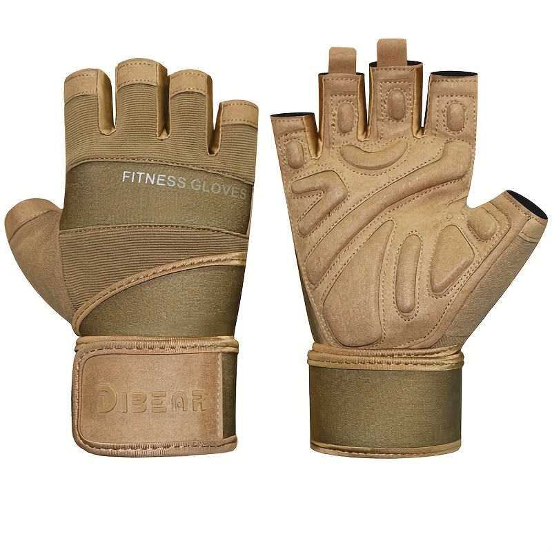 Unisex Fitness Training Gloves - Half Finger Design with Wrist Support, Microfiber Material for Gym, Weightlifting, Dumbbells & Bells - Indoor & Outdoor Sports Gloves, Black, Workout Accessories, Sleek Sports Design, Durable Sports Gloves - Image 4
