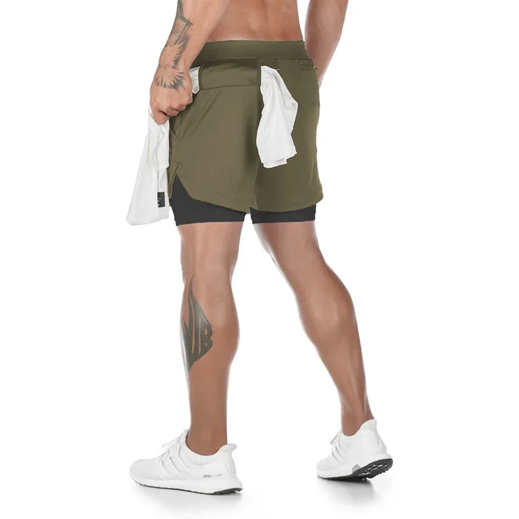 Camo Running Shorts Men Gym Sports Shorts 2 In 1 Quick Dry Workout Training Gym Fitness Jogging Short Pants Summer Men Shorts - Image 9