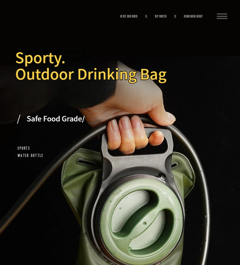 Water Bladder Hydration Backpack 2L Large Capacity EVA Water Bags Reservoir For Running Cycling Hydration Water Storage Bag - Image 9
