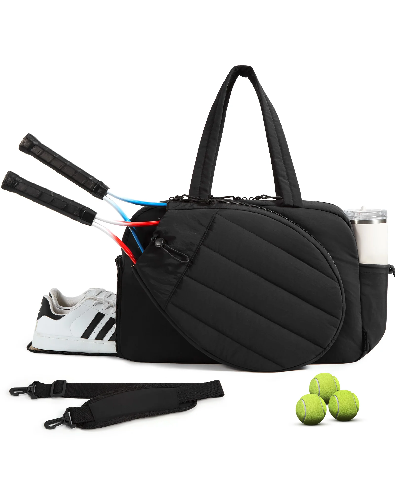 BAGSMART Sport Bag For Tennis Sports Gym Duffle Bags with Shoe Compartment Wet Pocket Overnight Weekend Travel Bag - Image 10