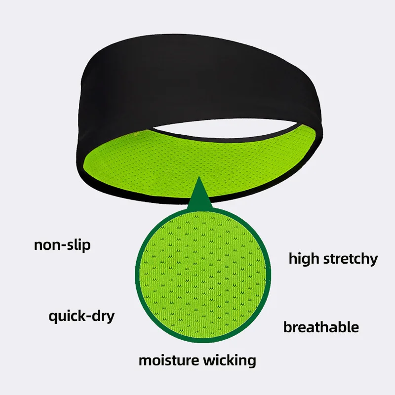 Sports Sweatband for Men Breathable Mesh Design Elastic Hairbands Yoga Headbands Headwear or Running Yoga Fitness Workout - Image 3