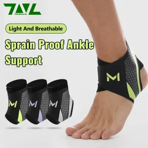 Professional Adjustable Compression Ankle Brace Support for Basketball Running Volleyball Athletes Breathable Elastic Design 1PC