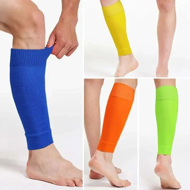 1Pair Football Socks Soccer Accessories Leg Brace Sleeves Breathable Sport Sock Adult Kids Shin Guards Calf Protection Leg Cover - Image 3