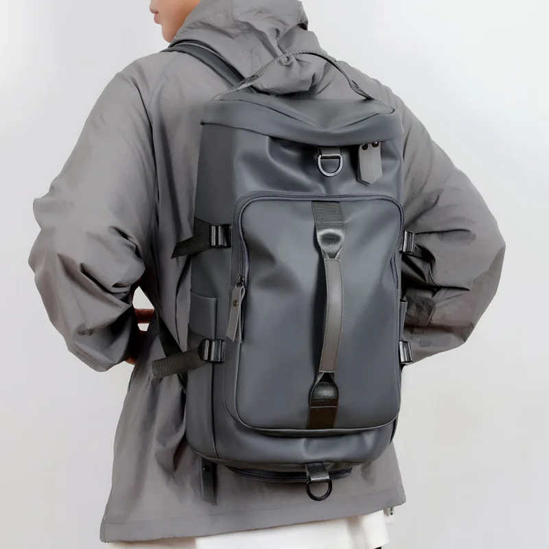 Sports Backpack, Large-Capacity Cylindrical Gym Bag, Unisex Training Bag, Dry and Wet Separation Handbag, Multi-Purpose Water-Repellent Travel Bag, Single Shoulder Crossbody Bag - Image 3