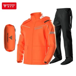 Motorcycle Raincoat Waterproof Men Motorcycle Rainsuit Reflective Windproof Jacket Pants Split Motorbike Rain Suit M L XL XXL