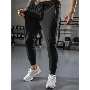 Man Pants Fishing Soft Sweatpants Football Men's Elastic Ice Silk Sports Trousers Baggy Jogging Riding Running Gym sweatpants
