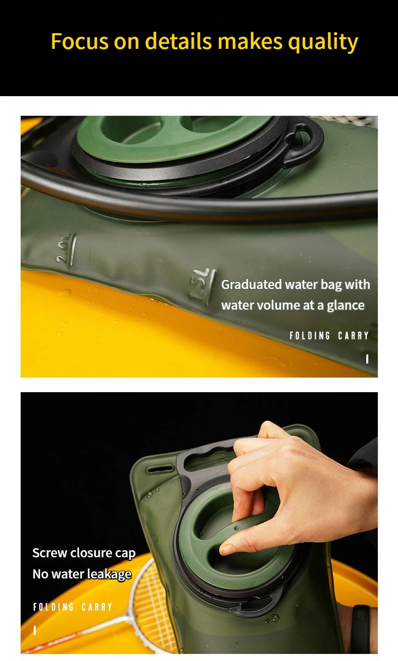 Water Bladder Hydration Backpack 2L Large Capacity EVA Water Bags Reservoir For Running Cycling Hydration Water Storage Bag - Image 19