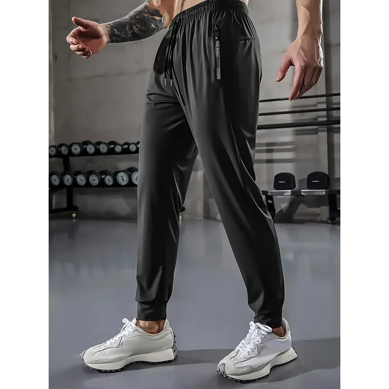 Man Pants Fishing Soft Sweatpants Football Men's Elastic Ice Silk Sports Trousers Baggy Jogging Riding Running Gym sweatpants - Image 4