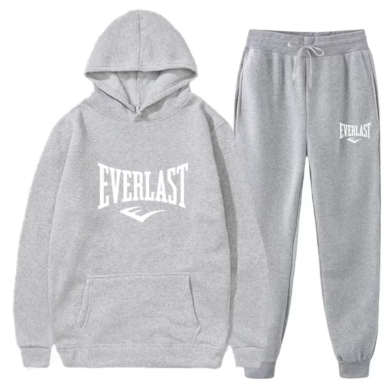 Mens Sportswear Set Gym Clothing Running Suit Autumn Winter Hoodie and Jogger Pants Two Piece Tracksuit for Training Workout Str - Image 8