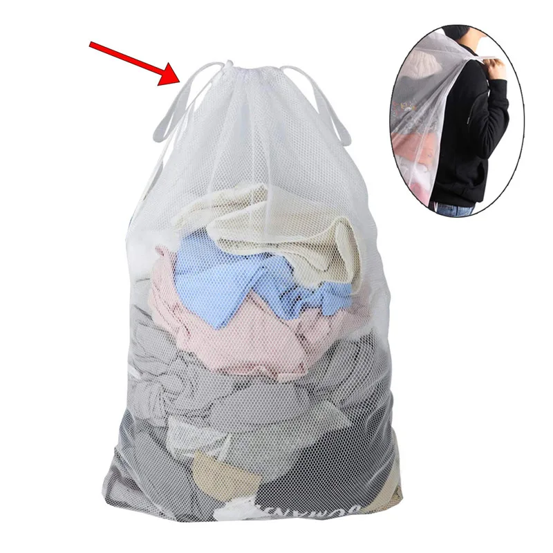 Large Mesh Sports Bags Pack Storing Clothes Bags Drawstring Bag For Storing Basketball Volleyball Baseball Swimming Equipment - Image 4