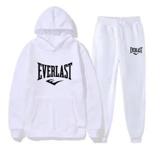 Mens Sportswear Set Gym Clothing Running Suit Autumn Winter Hoodie and Jogger Pants Two Piece Tracksuit for Training Workout Str