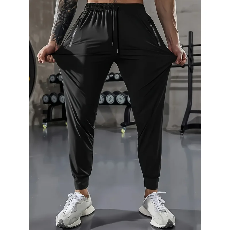 Man Pants Fishing Soft Sweatpants Football Men's Elastic Ice Silk Sports Trousers Baggy Jogging Riding Running Gym sweatpants - Image 3