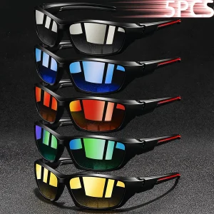 5 Pieces Fashion Vintage Fishing Cycling Sports Sunglasses Men Women Running Mountaineering Sport Man Sun Glasses UV400 Eyewear