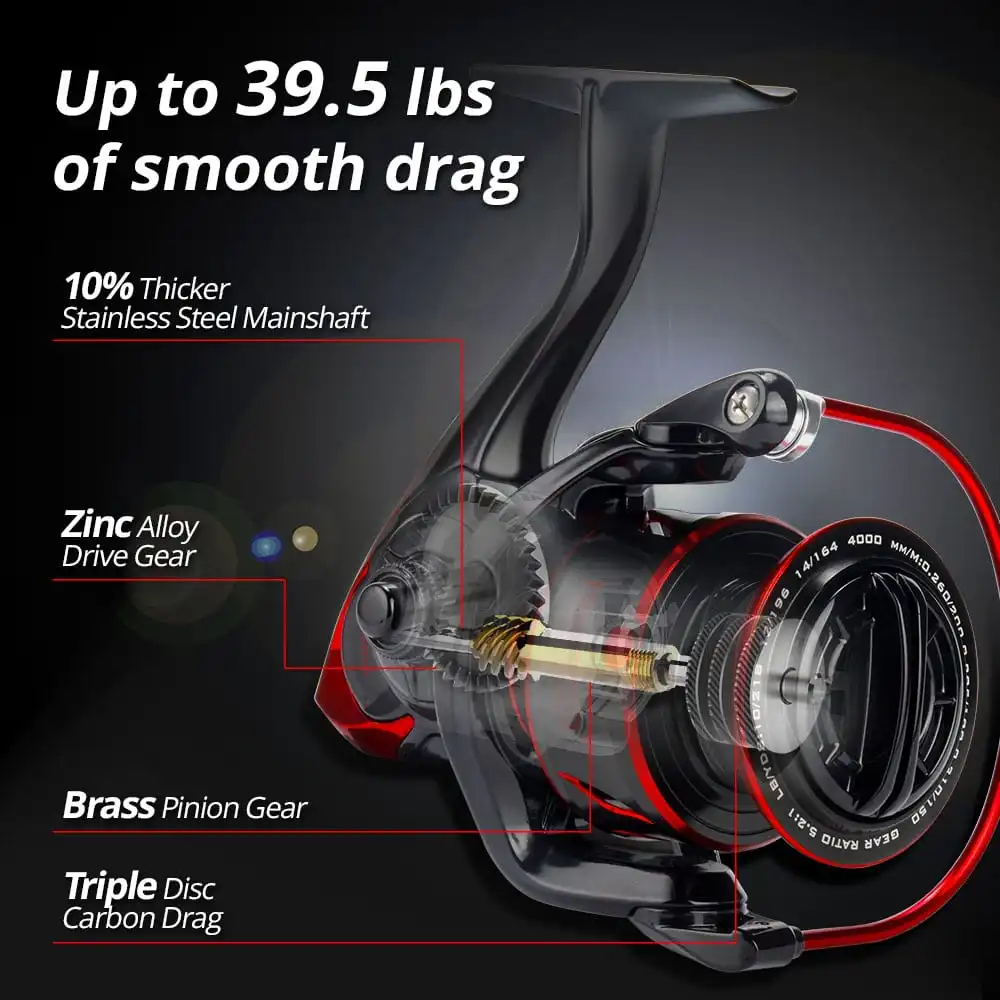 KastKing Sharky III Ball Bearings10+1 18KG Max Drag Spinning Reel Durable Metal Body Freshwater Saltwater Fishing Reel - Image 5