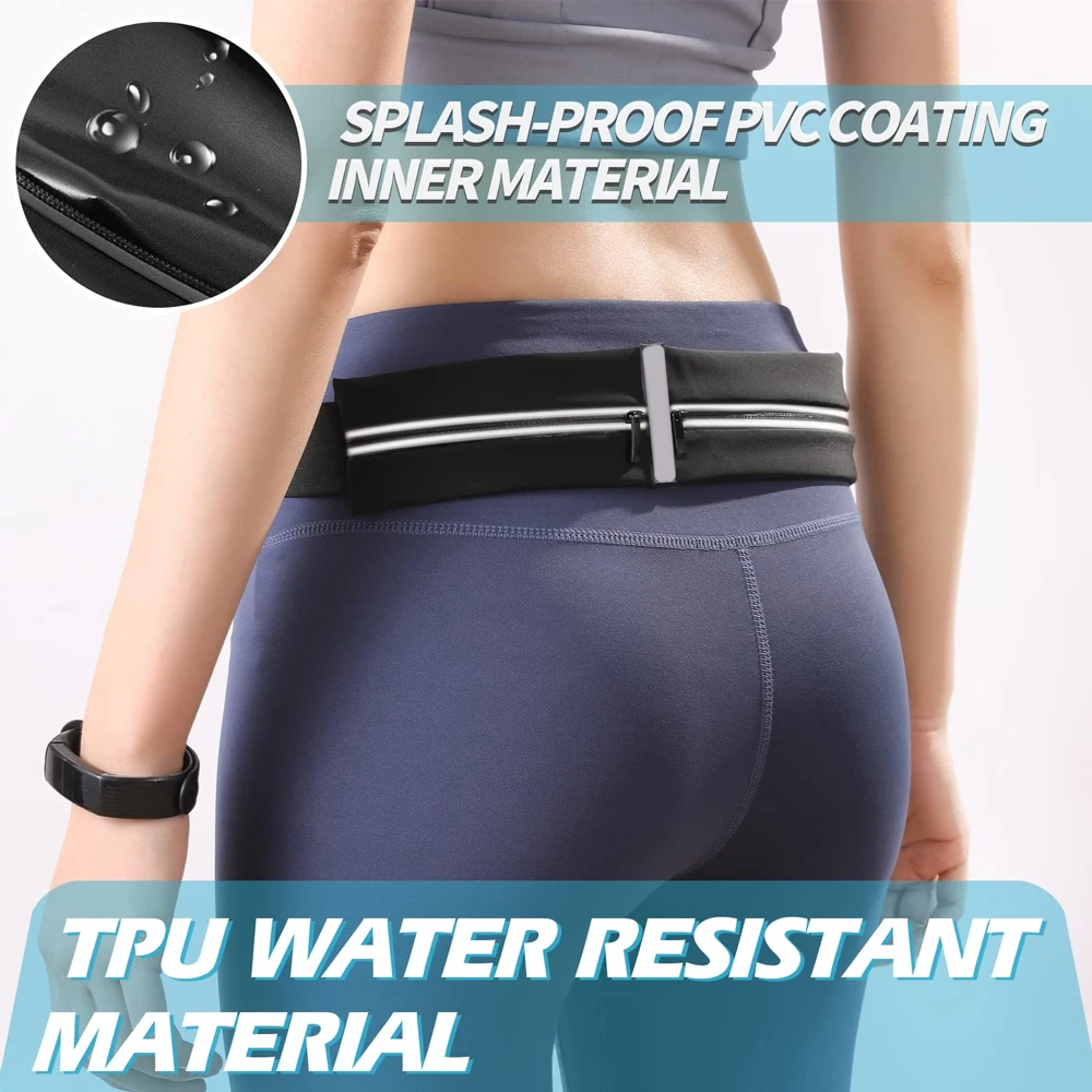 1Pcs Waterproof Running Waist Pack with Adjustable Belt - Lightweight & Durable Design for Jogging, Hiking, Cycling and Travel - Image 2