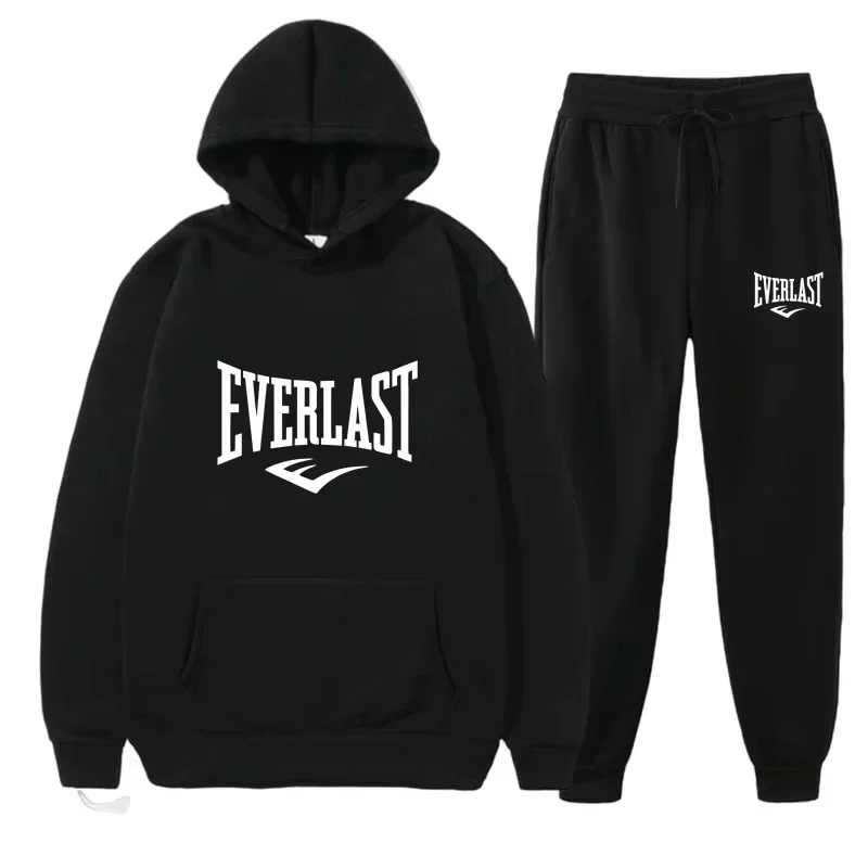 Mens Sportswear Set Gym Clothing Running Suit Autumn Winter Hoodie and Jogger Pants Two Piece Tracksuit for Training Workout Str - Image 5