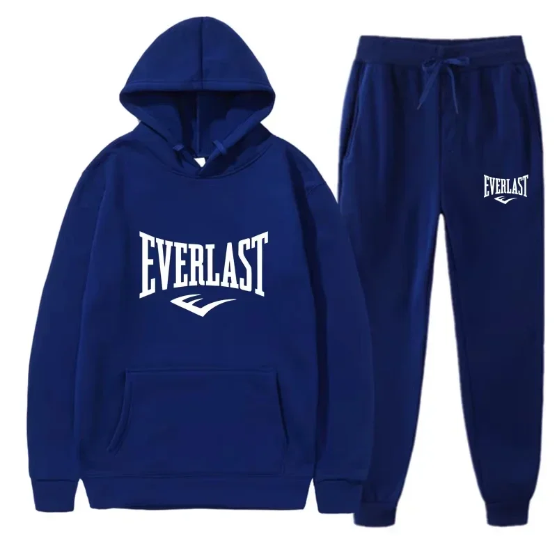 Mens Sportswear Set Gym Clothing Running Suit Autumn Winter Hoodie and Jogger Pants Two Piece Tracksuit for Training Workout Str - Image 9