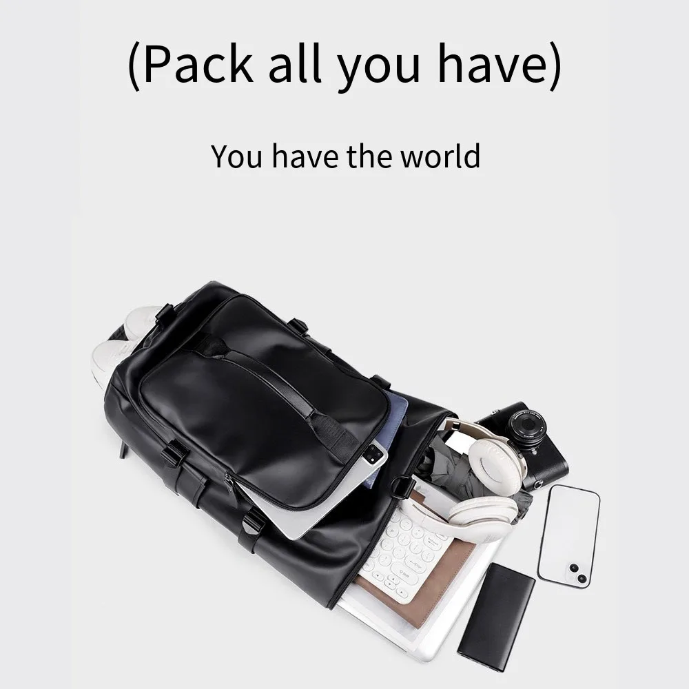 Sports Backpack, Large-Capacity Cylindrical Gym Bag, Unisex Training Bag, Dry and Wet Separation Handbag, Multi-Purpose Water-Repellent Travel Bag, Single Shoulder Crossbody Bag - Image 6