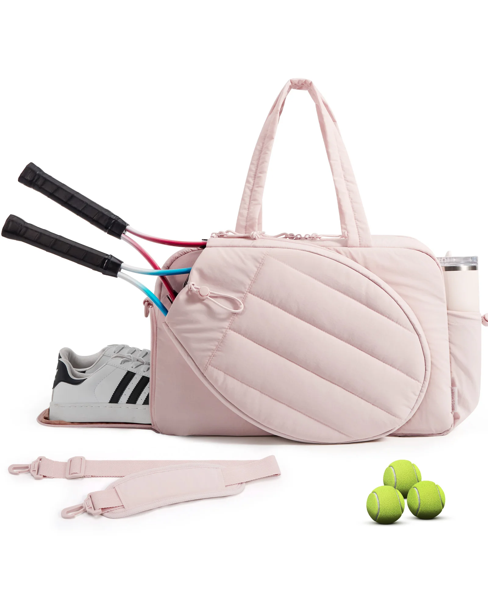 BAGSMART Sport Bag For Tennis Sports Gym Duffle Bags with Shoe Compartment Wet Pocket Overnight Weekend Travel Bag - Image 8