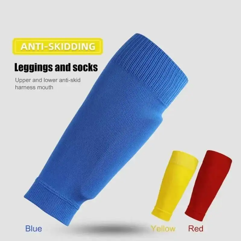1Pair Football Socks Soccer Accessories Leg Brace Sleeves Breathable Sport Sock Adult Kids Shin Guards Calf Protection Leg Cover - Image 4