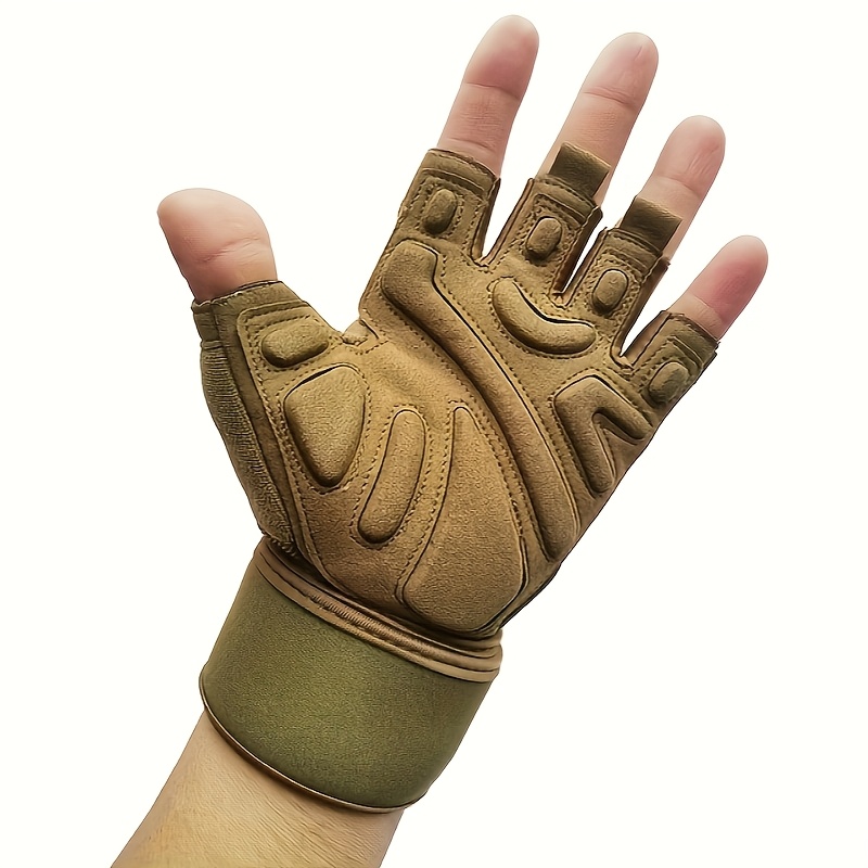 Unisex Fitness Training Gloves - Half Finger Design with Wrist Support, Microfiber Material for Gym, Weightlifting, Dumbbells & Bells - Indoor & Outdoor Sports Gloves, Black, Workout Accessories, Sleek Sports Design, Durable Sports Gloves - Image 3
