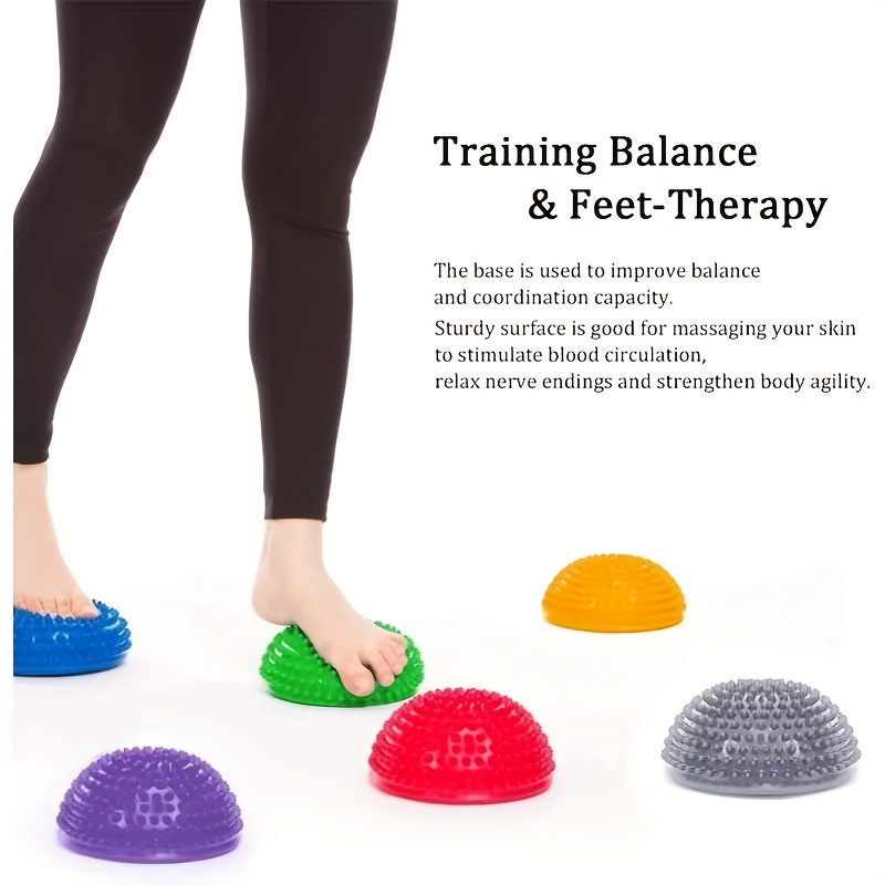 4-Pack Non-Slip PVC Balance Balls with Air Pump - Multi-Color Stability Balls for Yoga, Pilates, Gym & Tactile Relax | Foot Massage, Sensory Play & Balance Training | Ideal for Fitness, Easter, Mother’s Day Gifts, Pilates Accessories | Textured Grip Enhan - Image 8